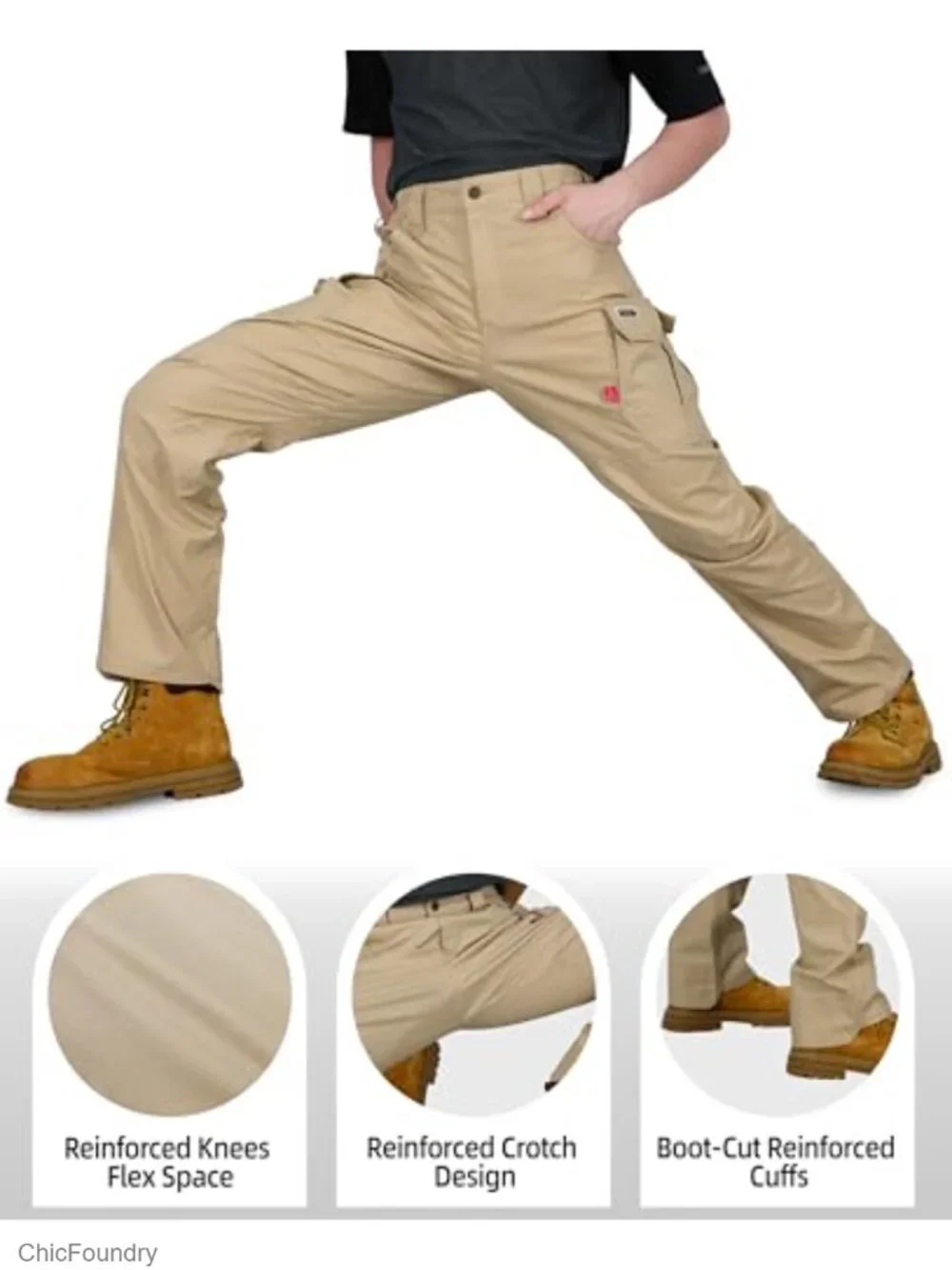 Stretch Ripstop Flame Resistant Cargo Work Pants with NFPA2112